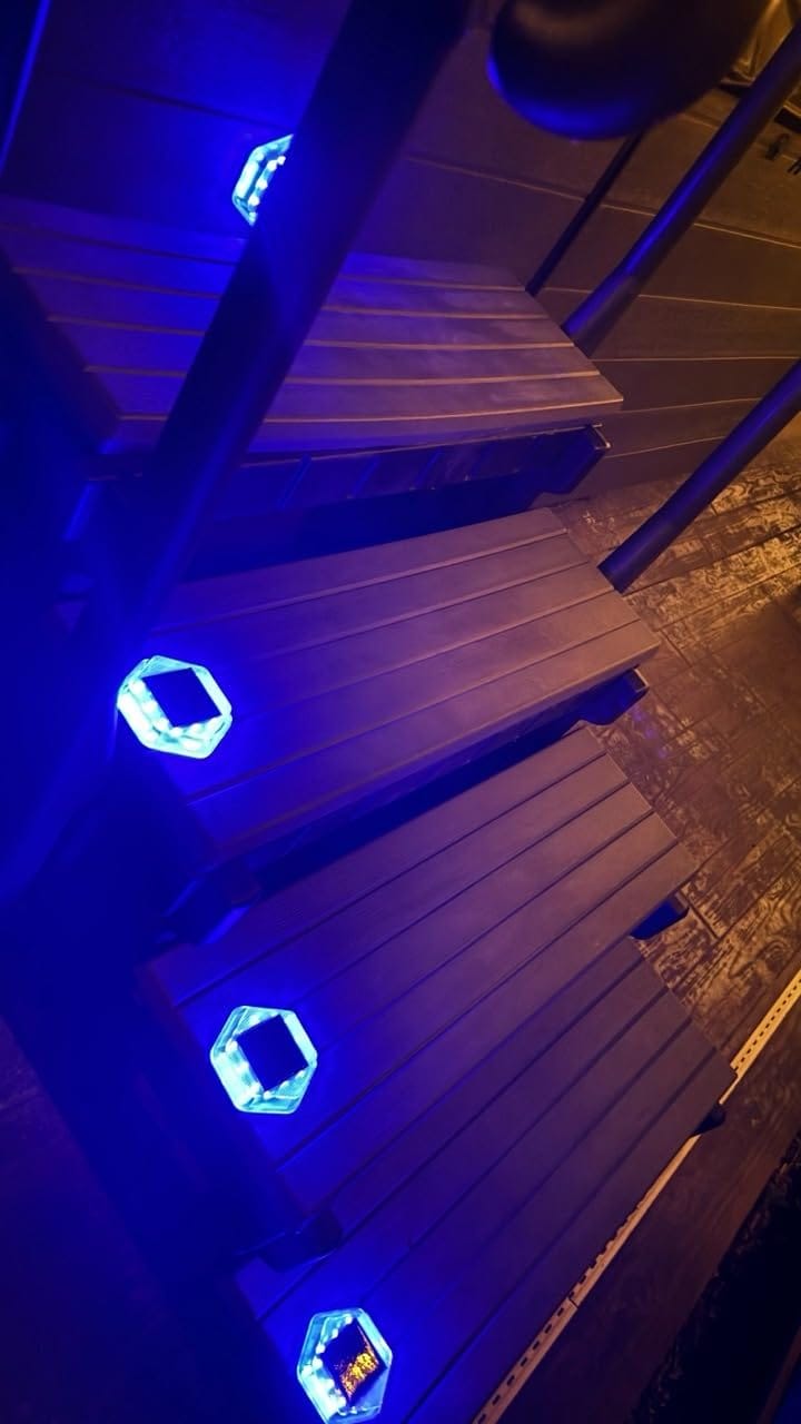 Customer photo review of Solar LED Deck Lights Outdoor Stair Lights Waterproof