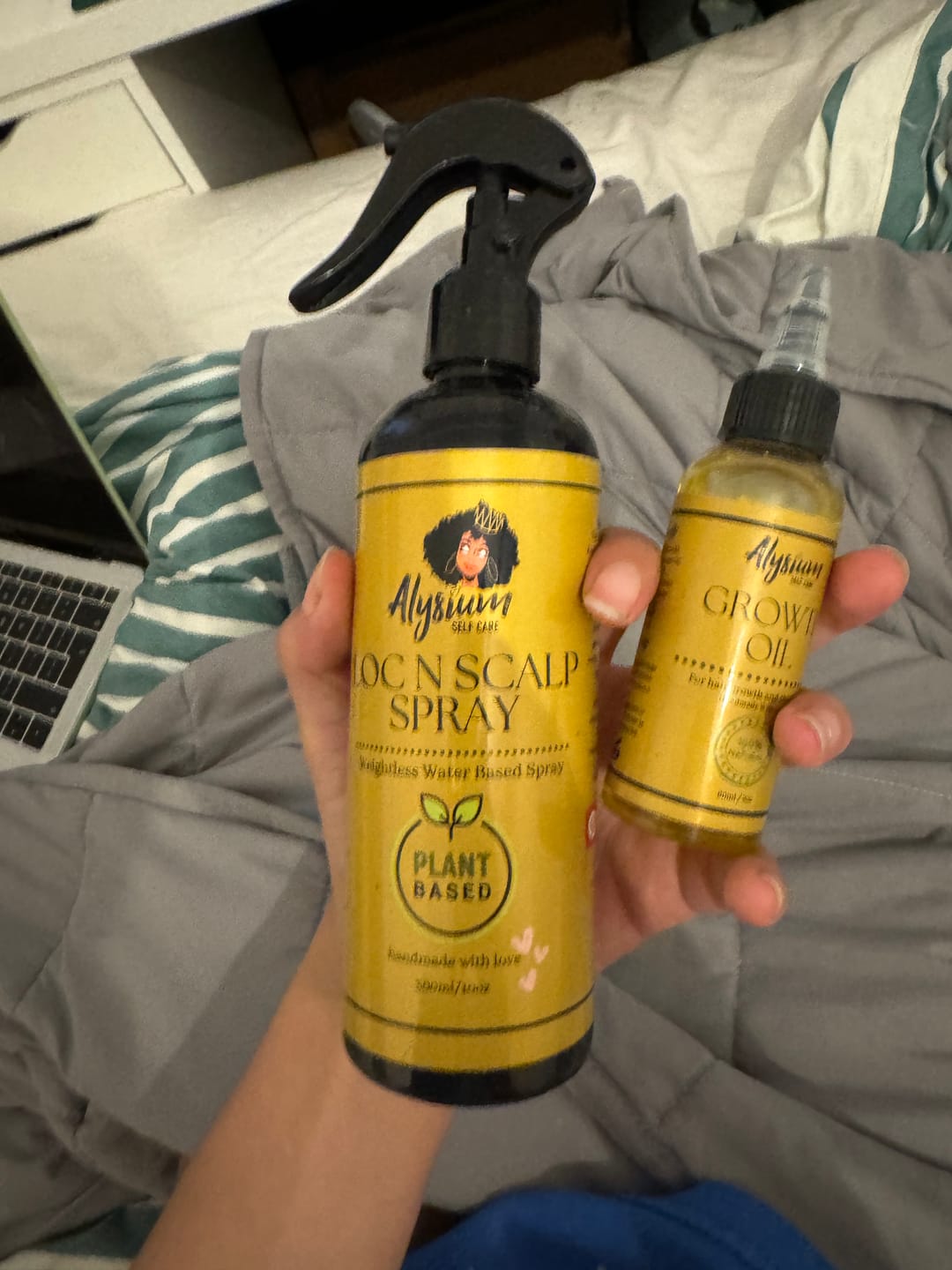 Customer photo review of Plant Based Loc & Scalp spray
