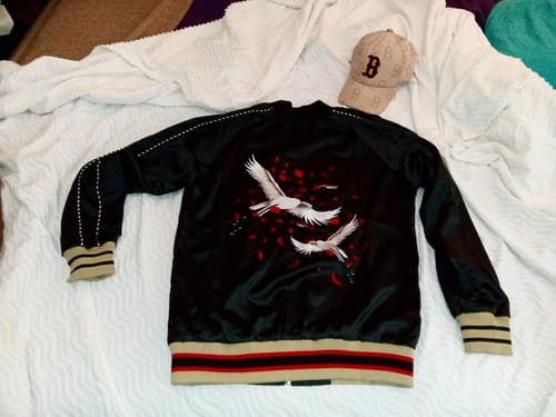 Customer photo review of Double Flying Cranes Sukajan Souvenir Jacket