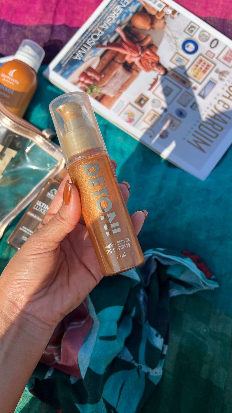 Customer photo review of SHIMMER BODY OIL