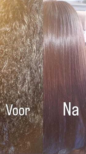 Customer photo review of Lissage Brésilien au Café Vert + Shampoing Clarifiant