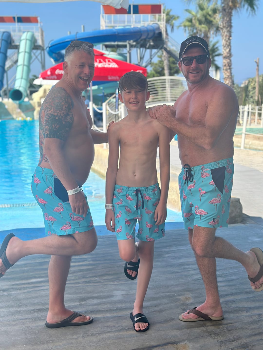 Customer photo review of Flamingos - Men's Swim Shorts