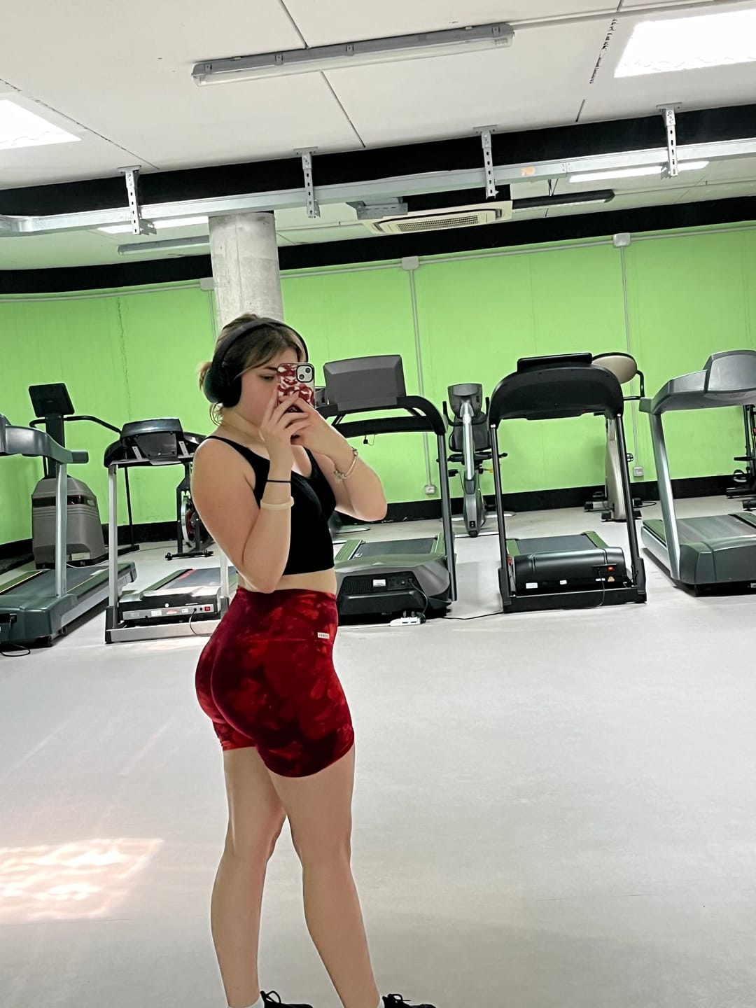 Customer photo review of Shorts Maltinto Rosso Inferno