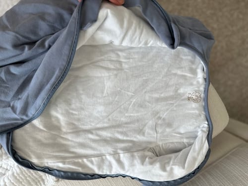 Customer photo review of Zip Sleep Sack With Sleeves 2.5 TOG - Dark Night Blue