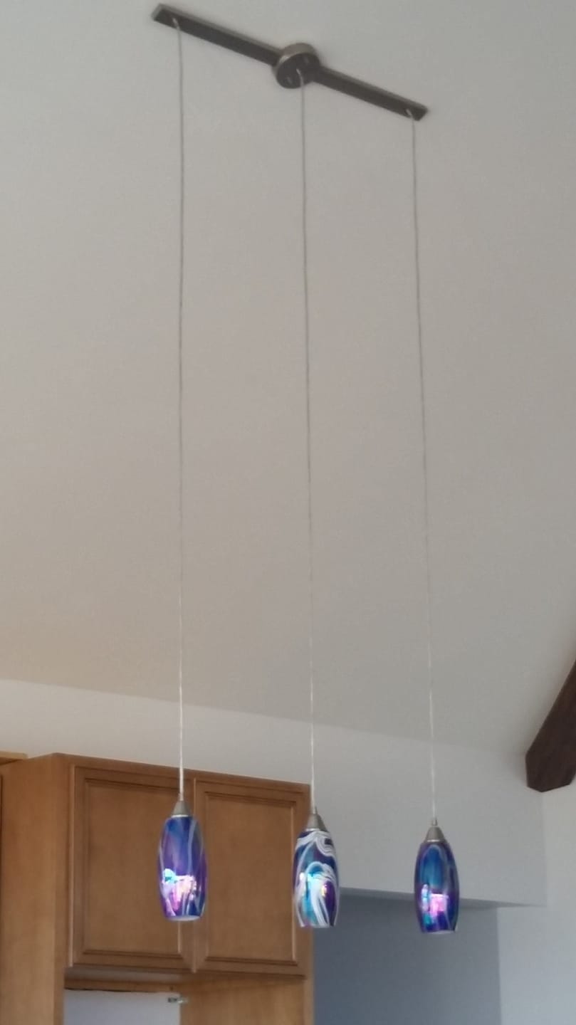 Customer photo review of Pendant Clear Round 3 Conductor Cord- Per Ft.