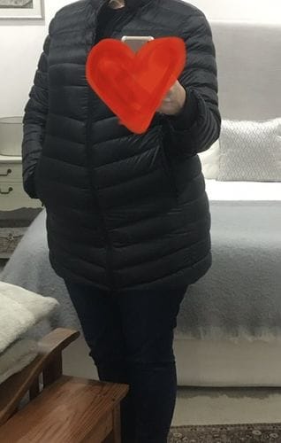 Customer photo review of Black Duck Down Puffer Coat