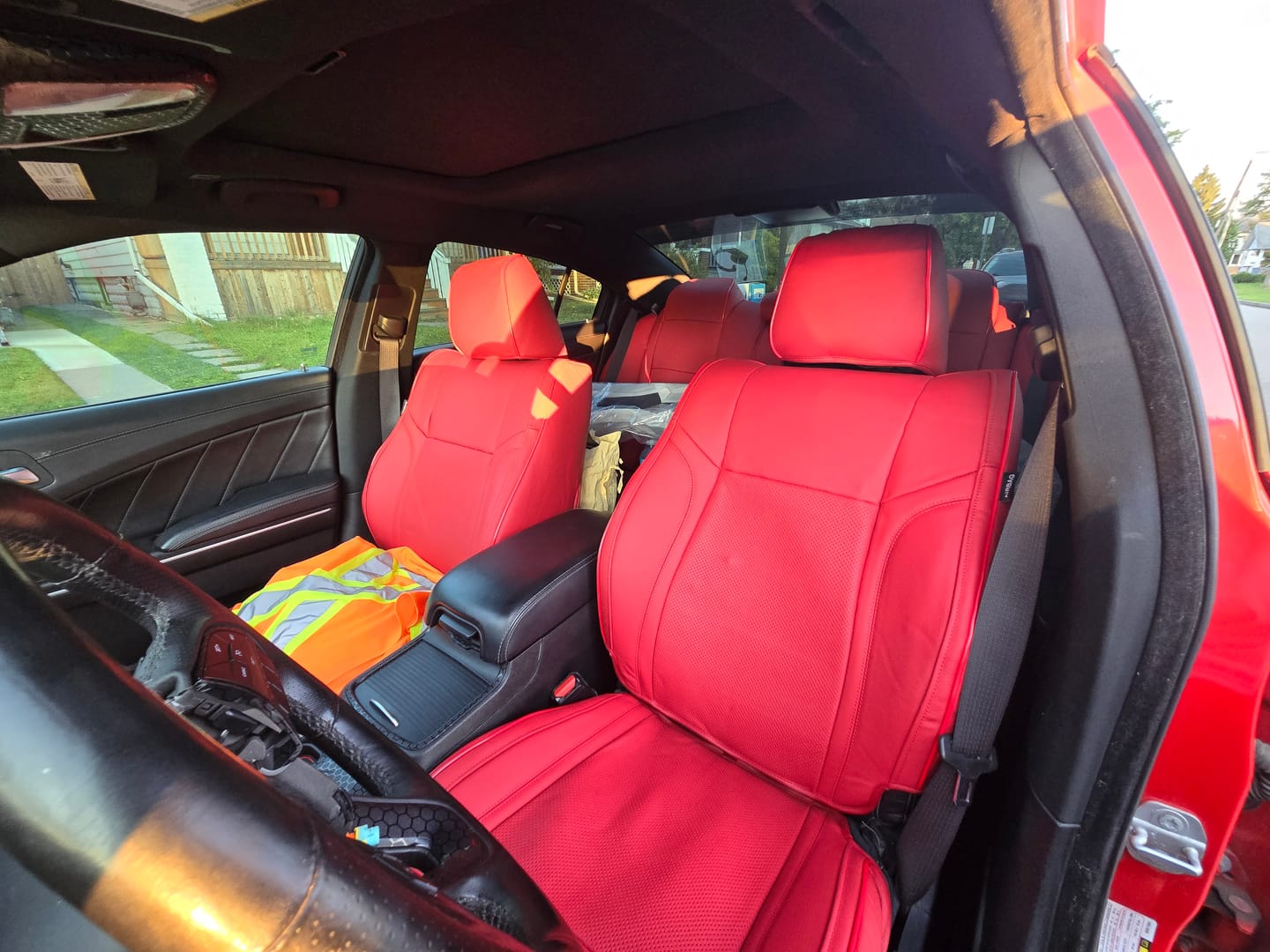 Customer photo review of 2015+ Dodge Charger Custom Leather Seat Cover (Sport Seats)