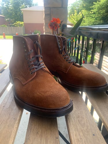 Customer photo review of Plain Toe Boot - luosjiet®boots - Yellow Brown Oiled Cowhide Reverse