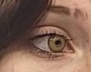 Customer photo review of Vela Dark Brown Prescription Colored Contact Lenses