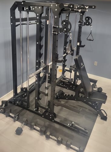 Customer photo review of Major Fitness B52 All-In-One Home Gym Smith Machine