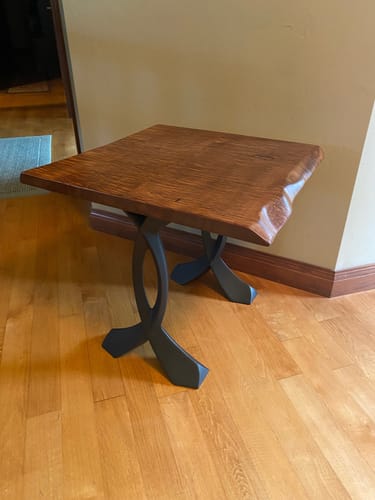 Customer photo review of End Table Legs 219 Curva 20H Mid-Century Modern Style