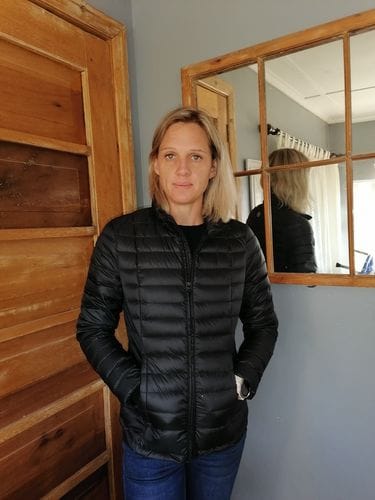 Customer photo review of Black Duck Down Puffer Jacket