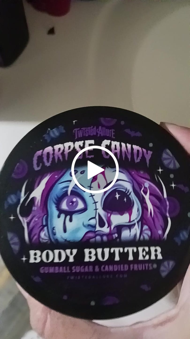 Customer video review of Corpse Candy Body Butter (Gumball sugar & Candy Fruits)