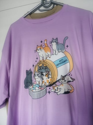 Customer photo review of Doggie / Kitty Anti Depressants  T-SHIRT
