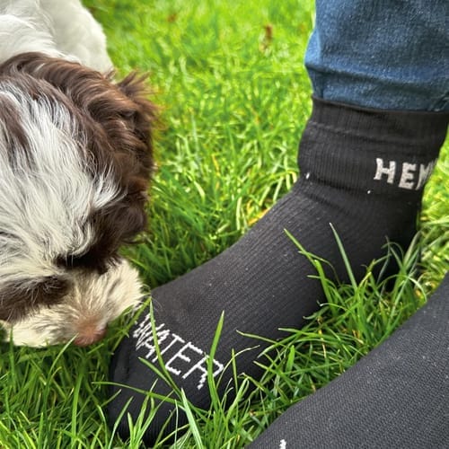 Customer photo review of HEMY Crew Waterproof Socks - Limited Edition - Pre-Order
