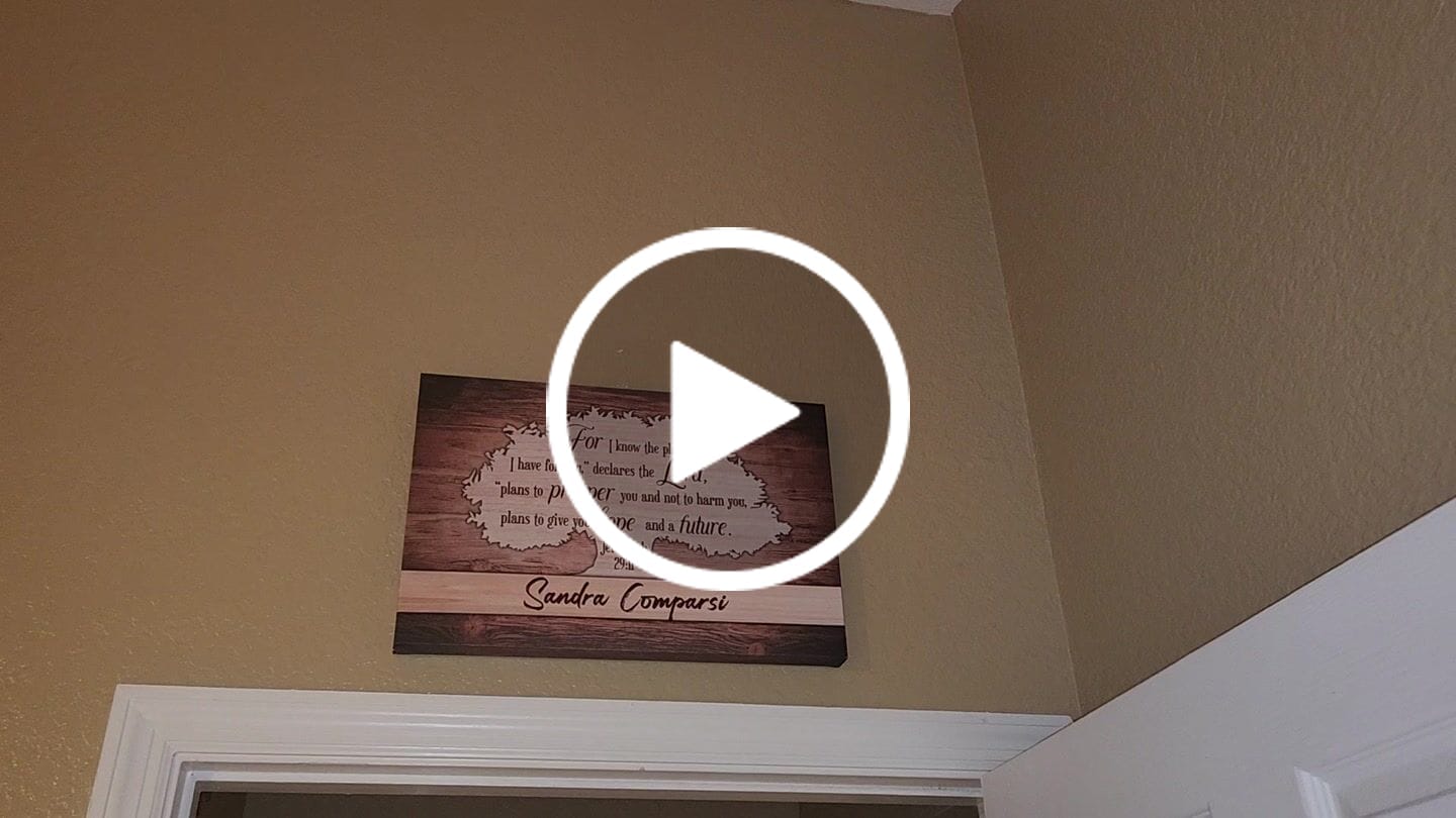 Customer video review of For I Know The Plans I Have For You Jeremiah 29:11 Personalized Name Wall Art Canvas