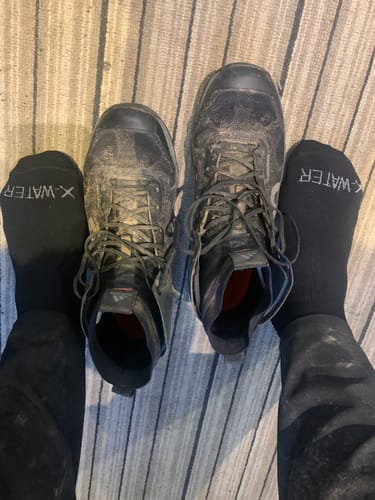 Customer photo review of HEMY Crew Waterproof Socks - Limited Edition - Pre-Order