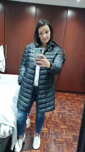 Customer photo review of Black Duck Down Puffer Coat