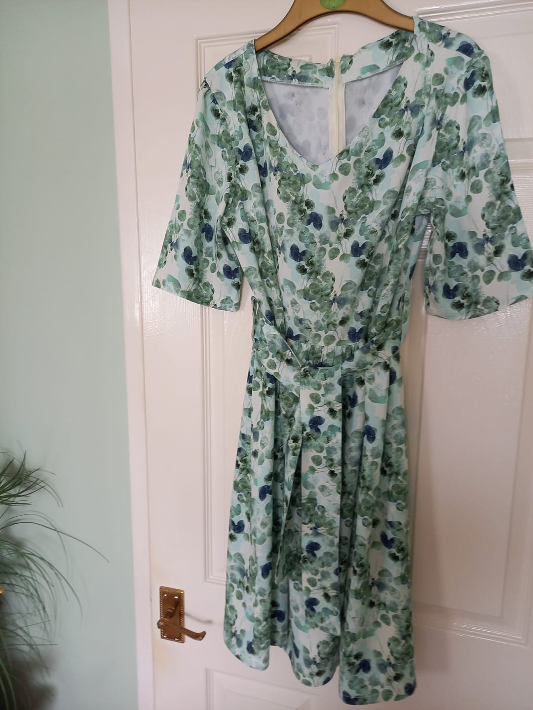 Customer photo review of Busy Flower Vines Viscose Challis Fabric