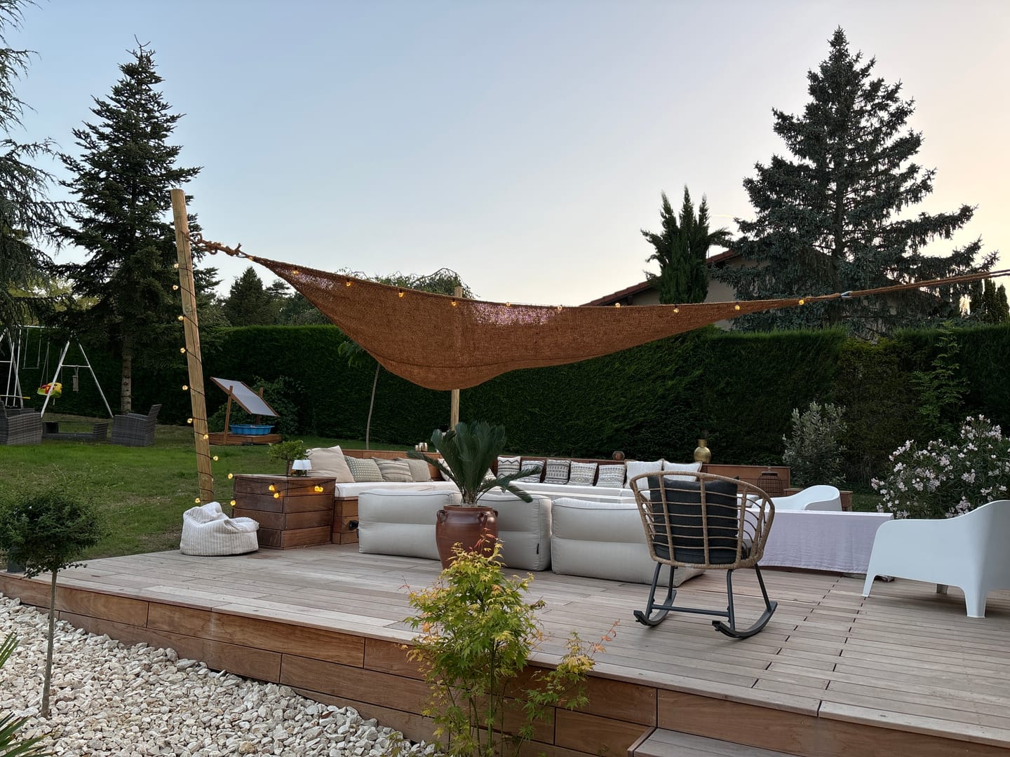 Customer photo review of Voile d'ombrage en fibre de coco - Avec Renforts