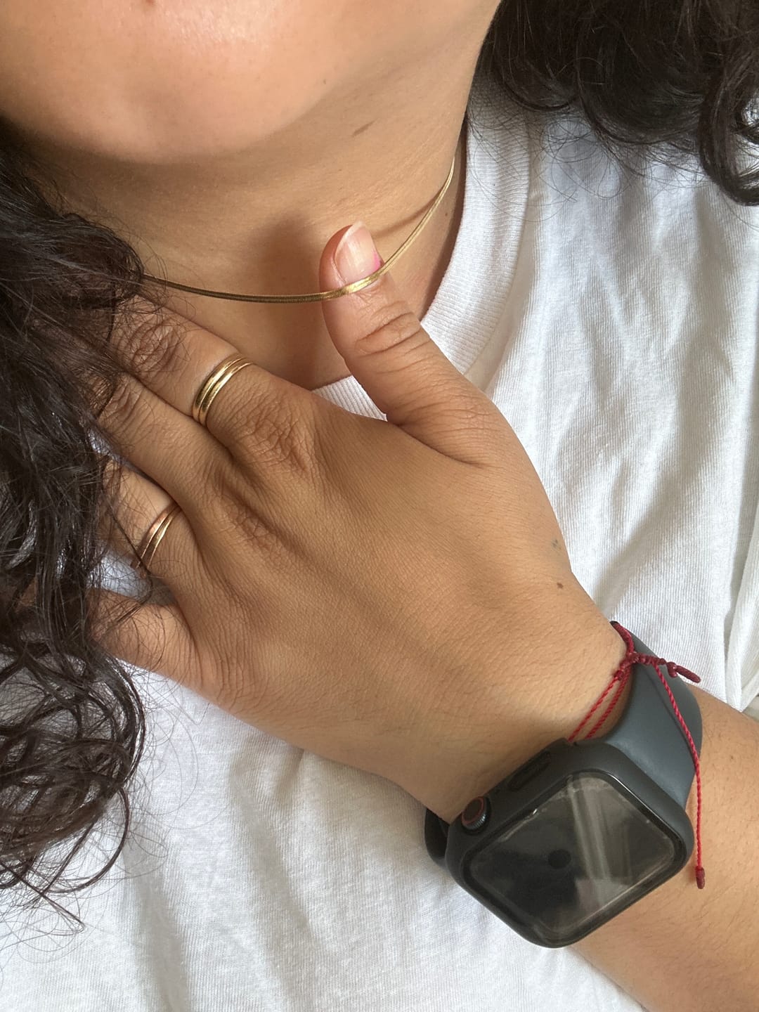 Customer photo review of Herringbone Necklace