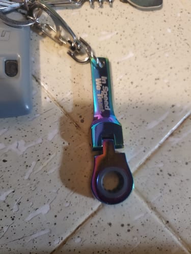 Customer photo review of 10mm Wrench Keychain