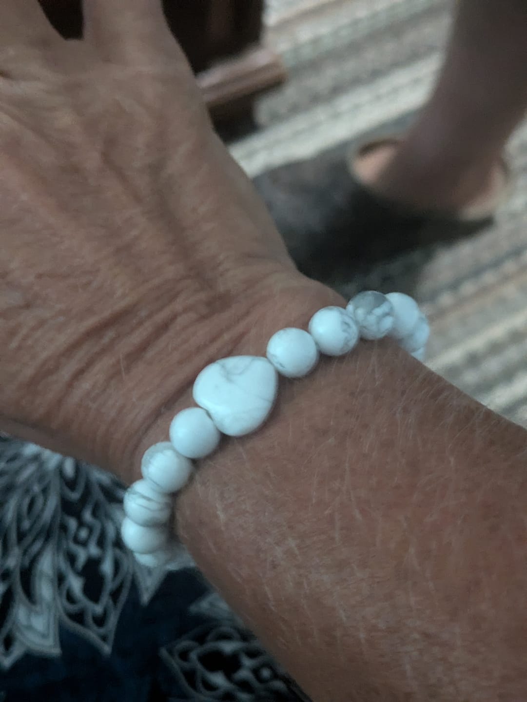 Customer photo review of White Howlite Bracelet