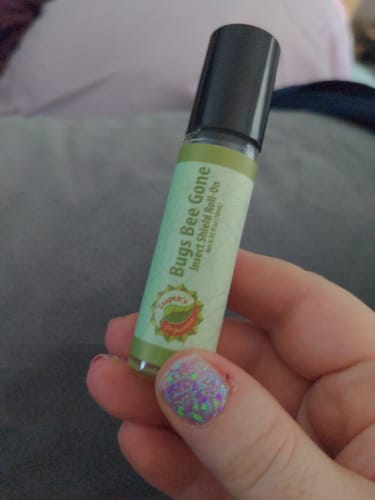 Customer photo review of Bugs Bee Gone Insect Shield Roll-On Oil