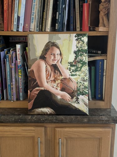 Customer photo review of Custom Paint by Numbers Kit for Personalized Artwork