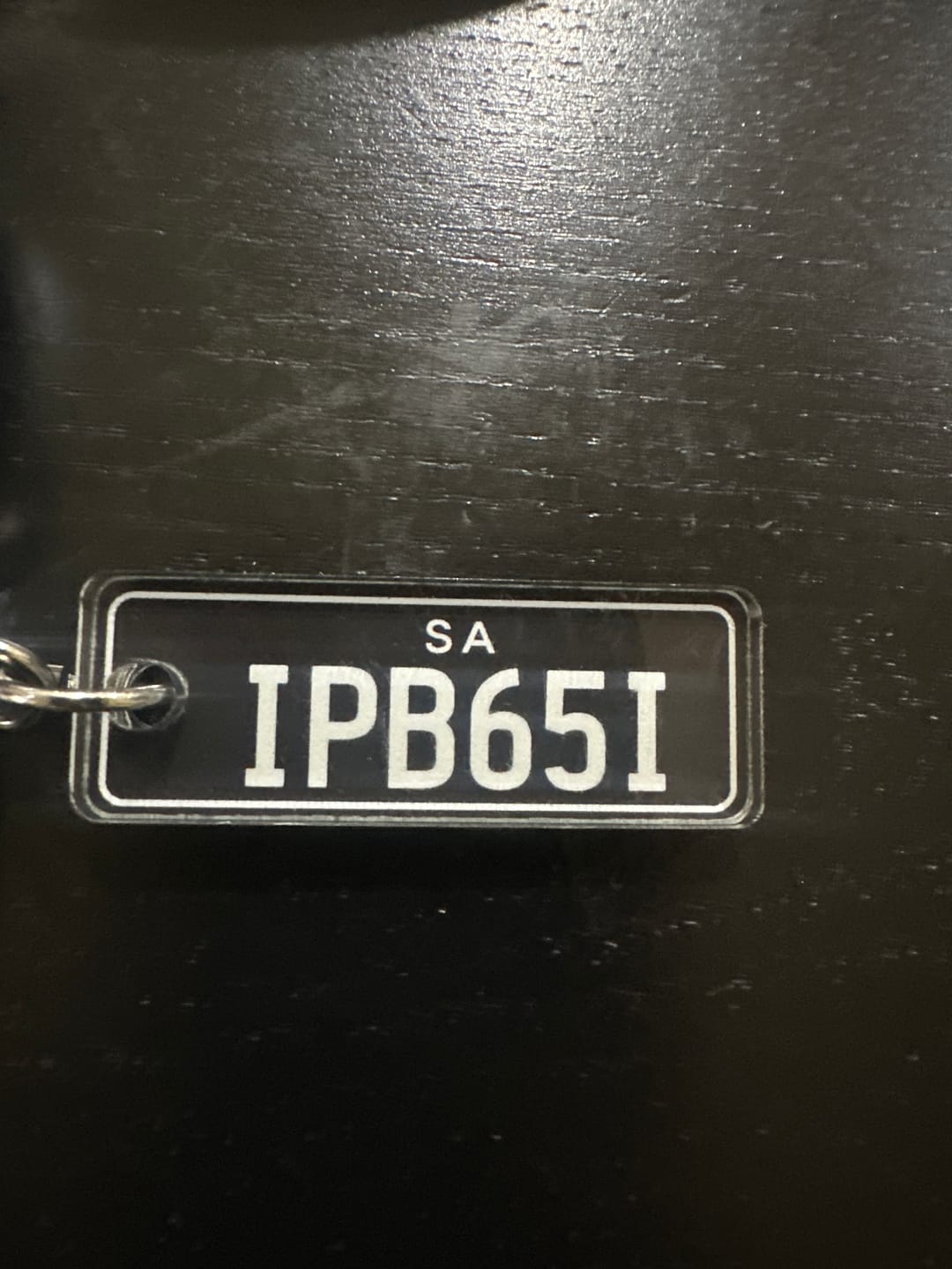 Customer photo review of SA Colour Licence Plate Custom Keychain