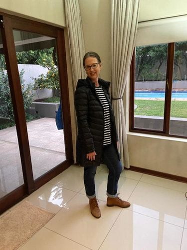 Customer photo review of Black Duck Down Puffer Coat
