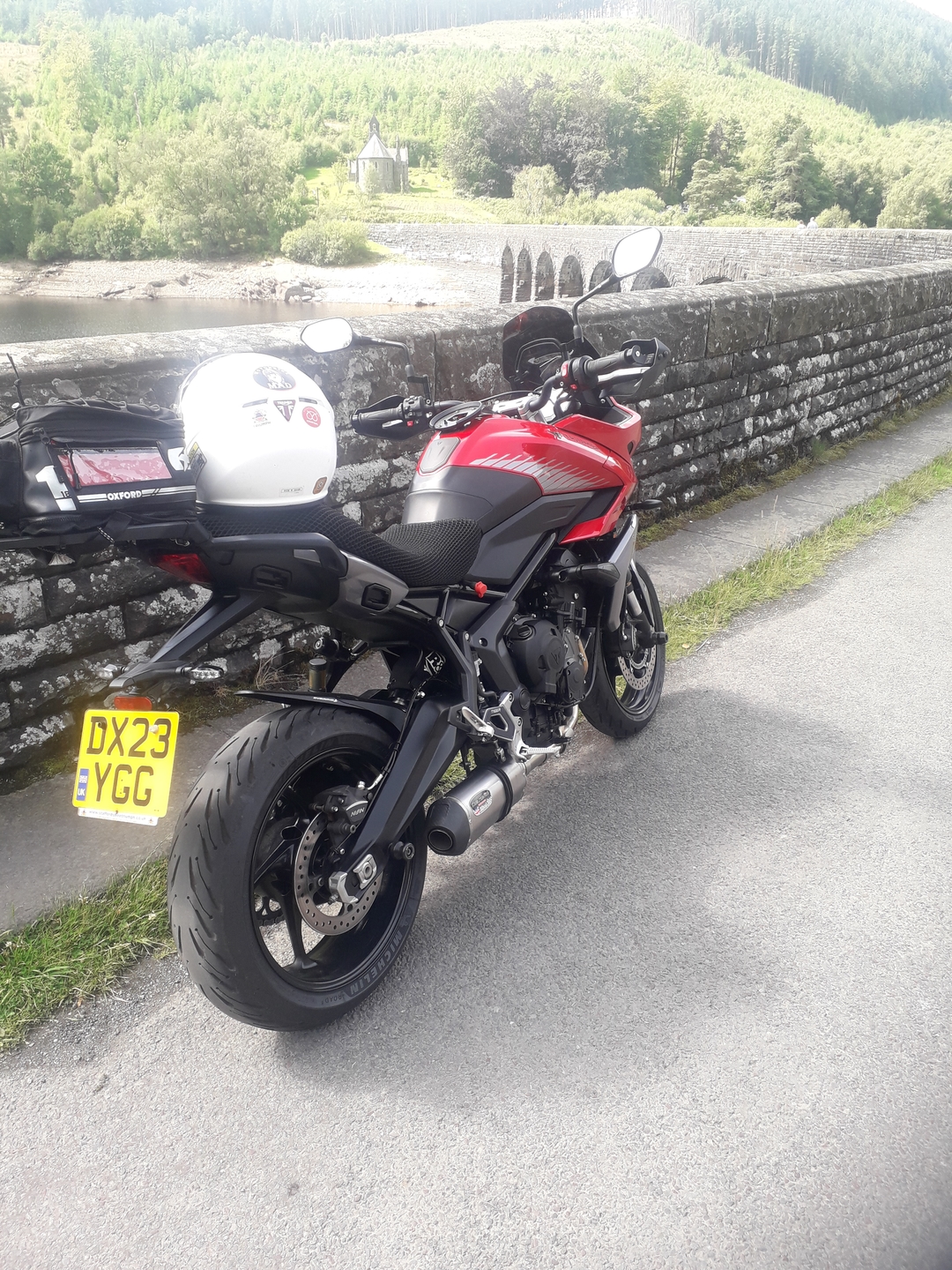 Wind Rider mesh seat cover on a Triumph Tiger Sport 660