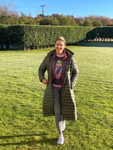 Customer photo review of Sage Maxi Duck Down Puffer Coat