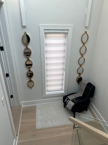 Customer photo review of Large Framed Metal Teardrop Mirror (60"H x 7"L x 1"W)
