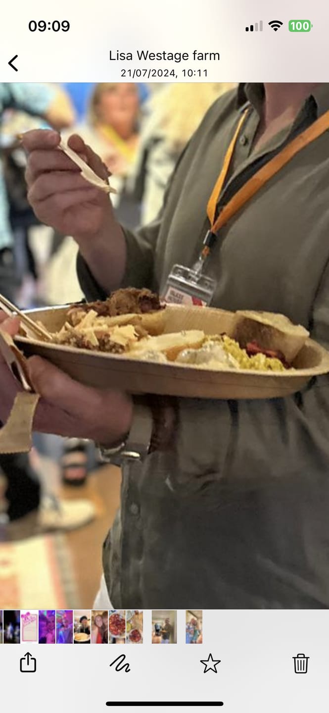 Customer photo review of 12" (30cm) Large Round Palm Leaf Compostable Plates