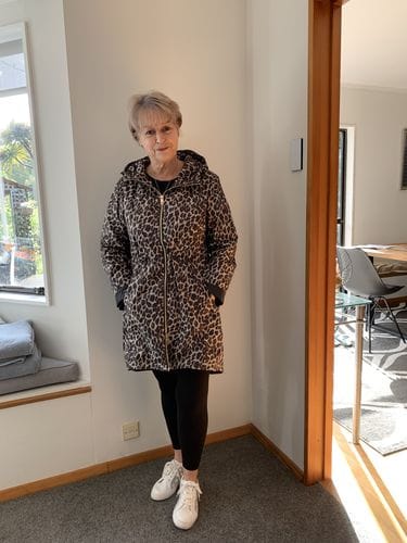Customer photo review of Leopard Raincoat