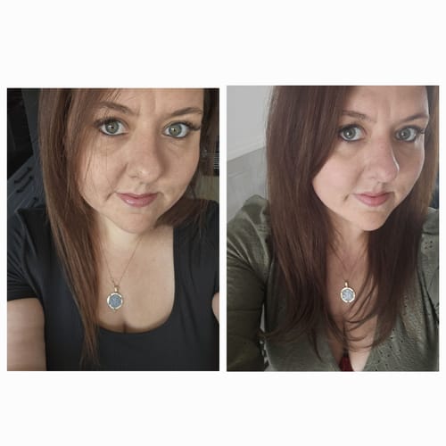 Customer photo review of Remy Human Hair Invisible Wire Extension - Coffee Biscuit