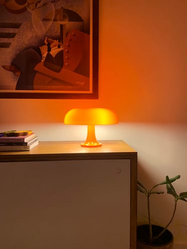 Customer photo review of Puffball Lamp | Blood Orange