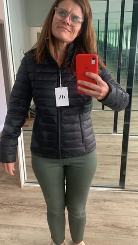 Customer photo review of Black Duck Down Puffer Jacket