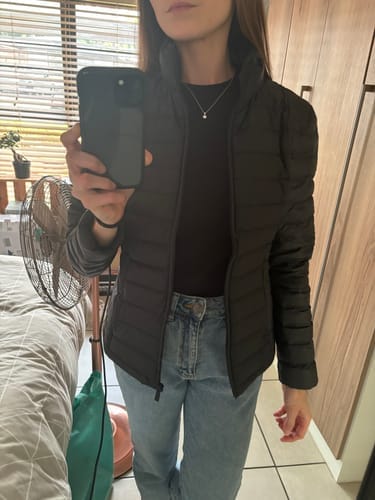 Customer photo review of Black Duck Down Puffer Jacket