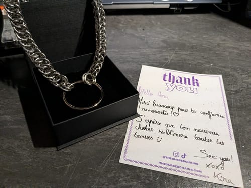 Customer photo review of O Ring Choker (Silver / Gold)