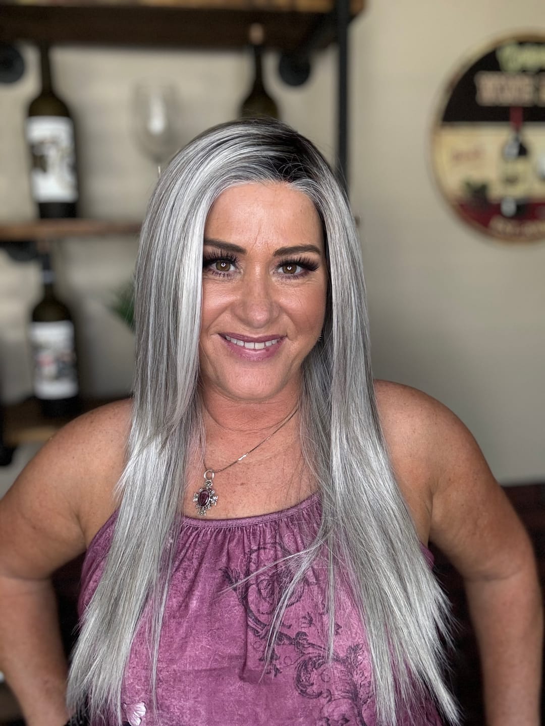 Customer photo review of RUNWAY MODEL - Stone Blonde