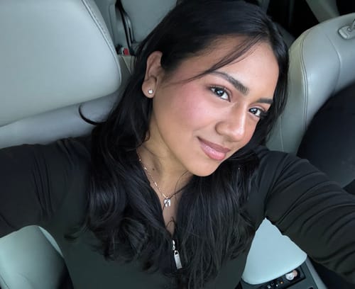 Customer photo review of Bubble Diamond Initial Pendant