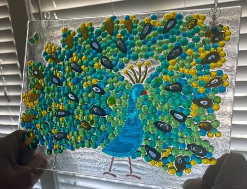 Customer photo review of Piranha Glass Diamond Saw Blade, Premium, Wet Cutting Glass and Mosaic Only, Sizes 4" to 14"