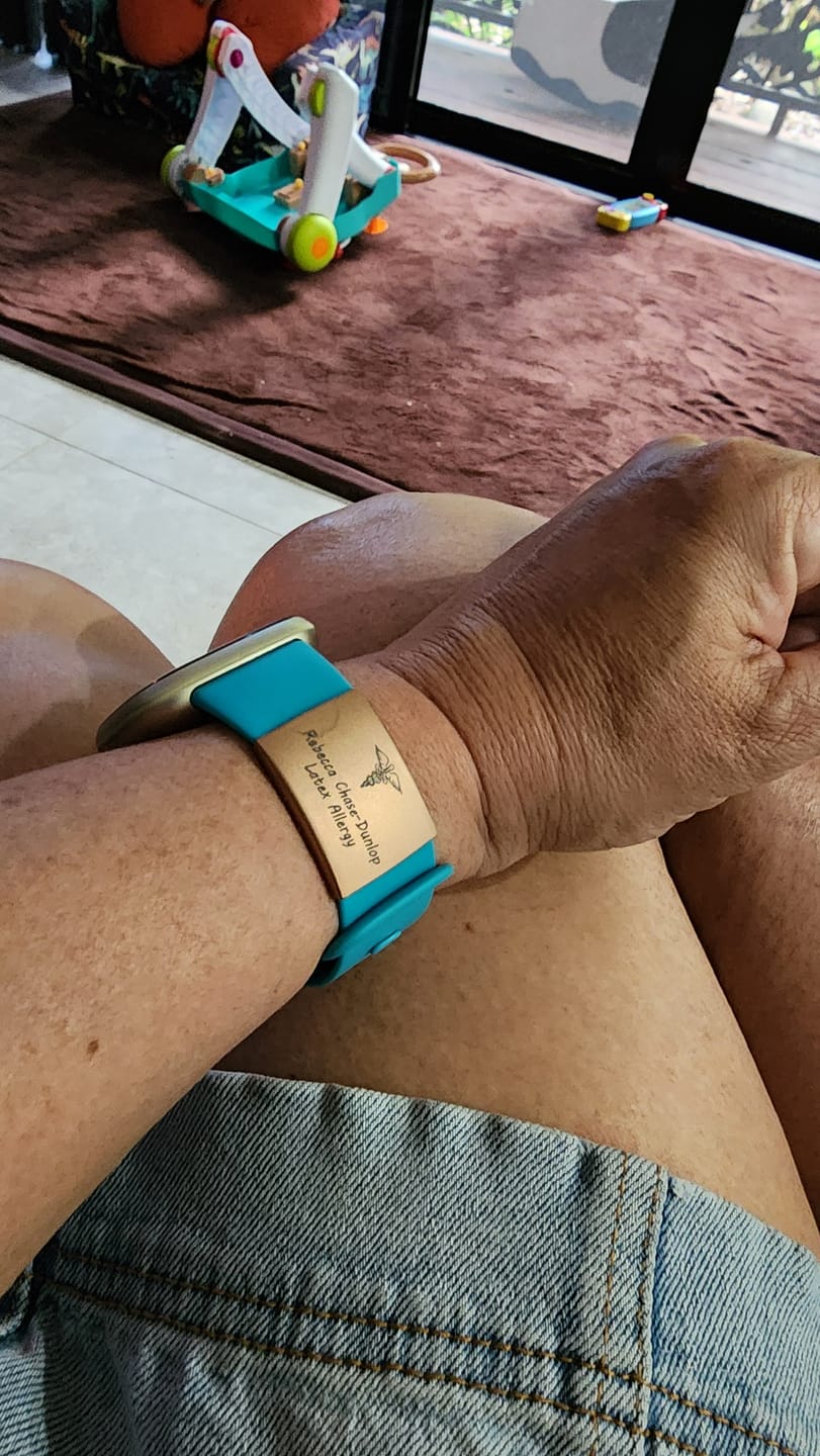 Customer photo review of Personalised ID Tag for Watch Band & Fitness Trackers