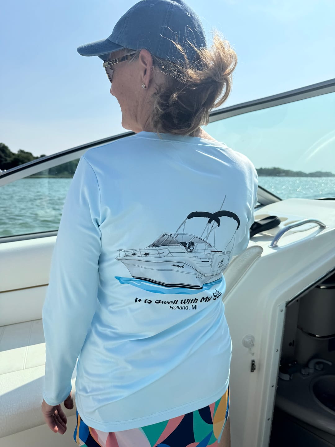Customer photo review of Women's Dri-Fit Custom Boat Shirts - Long Sleeve