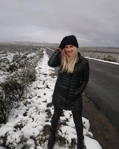 Customer photo review of Black Duck Down Puffer Coat