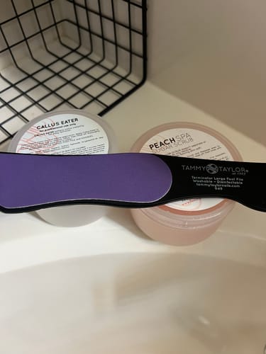 Customer photo review of Peach Sugar Scrub