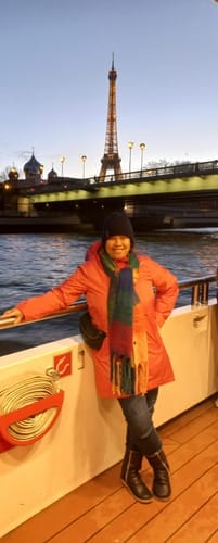 Customer photo review of Coral Cherry Raincoat