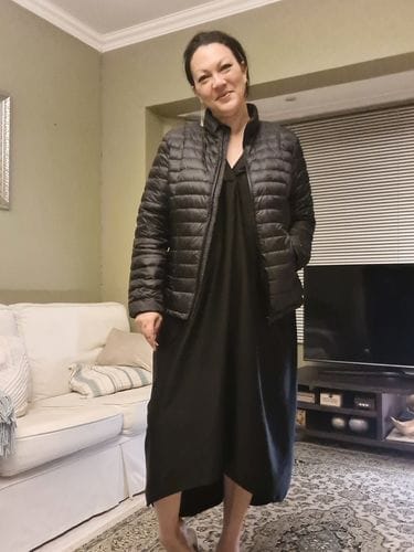 Customer photo review of Black Duck Down Puffer Jacket